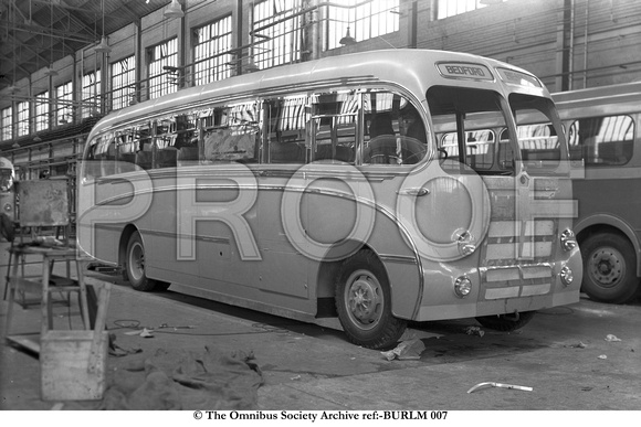 HB01-10007 Bedford SB with Seagull style coachwork nearing completion in Vicarage Lane Works