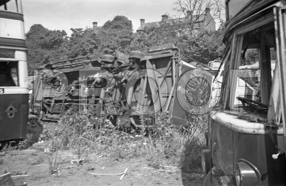 Birmingham City Transport buses in scrap yard (3)