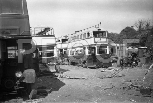 Birmingham City Transport buses in scrap yard (1)