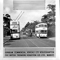 BEL 819 Bournemouth Corpn 134 Sunbeamtrolleybus + AEL 401 No73 & tram 83 Draft advert