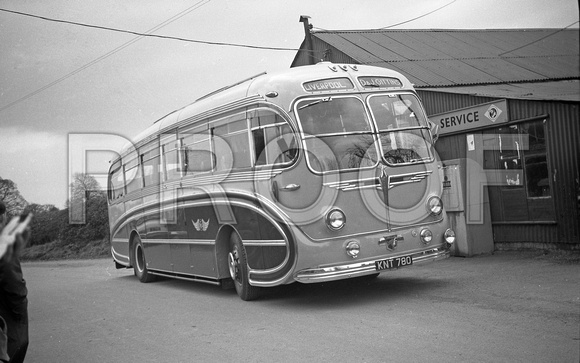 KNT 780 Gittins, Crickheath Leyland Royal Tiger Burlingham