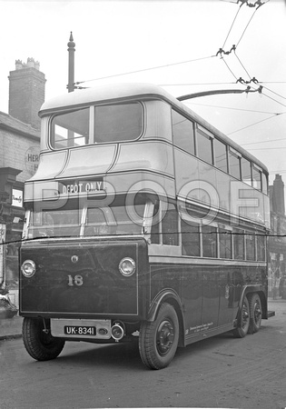 UK 8341 BCT trolleybus 18 Guy 6 wheel Guy