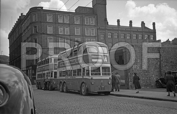 EZ 7897 Belfast Crpn trolleybus  9 Karrier E6A Harkness