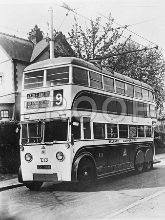 EZ 7901 Belfast Crpn trolleybus T13 Sunbeam MS2 Cowieson