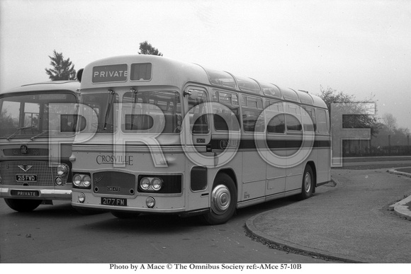 2177 FM Crosville CMG472 / 215 FWD Priory,Leamington ;Bristol MW ECW bodywork Bedford SB5 Duple bodywork at Birmingham University 1963