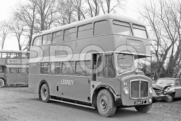 2046 F Passenger Vehicle Sales AEC Regent V Lesney 62
