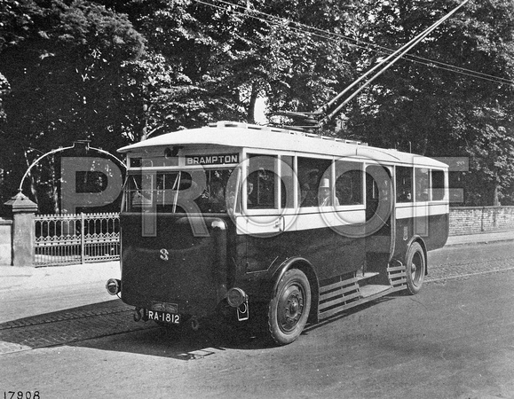 RM C4350. RA 1812 Chesterfield Crpn trolleybus 3 Straker-Clough Reeve & Kenning