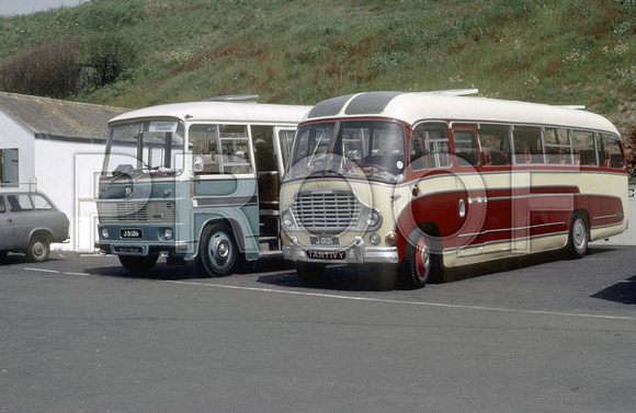 J 8191 Tantivy 5 Bedford SB3 Duple + J 8406 St Aubins 21