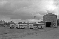 Millbrook garage with WRL16 & three Bedford OWB buses & HTT 481 R