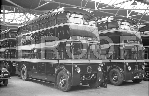 ARD 652 Reading 111 AEC trolleybus + 129