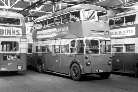 CU 3975 South Shields trolleybus 233