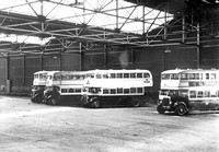 DR 9334 Plymouth 120 Leyland TD + line up in garage
