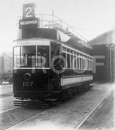 Newcastle tram 107.