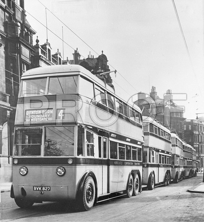 BVK 827 Newcastle trolleybus