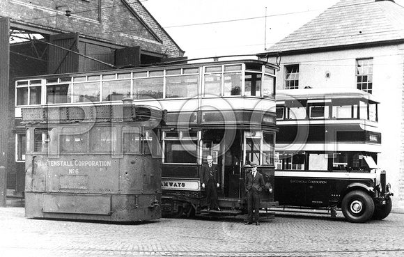 Rawtenstall. Steam Car + T 26 + Bus