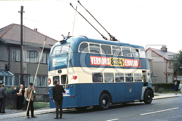 DKY 717 Bradford trolleybus 717
