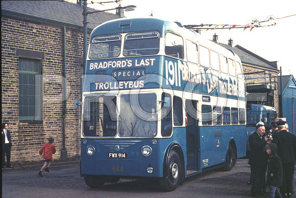FWX 914 Bradford trolleybus 844